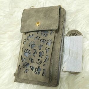 Ladies Paw Cut Style Crossbody Phone Purse .Olive Green.🌴